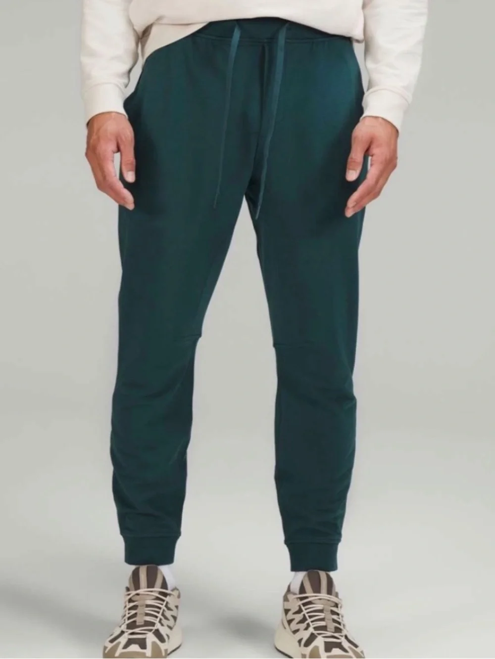 Lululemon City Sweat Jogger Green Mens Medium Stretch French Terry Pants M5AJTS